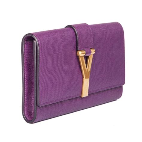 ysl y-ligne purple|Yves Saint Laurent Purple Leather Y.